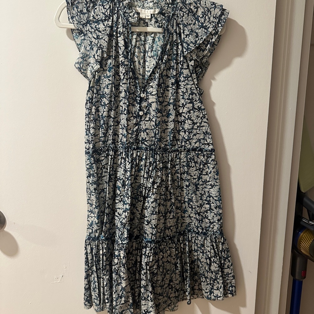Veronica Beard Blue and White Floral Mini Dress
